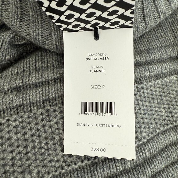 NWT Diane Von Furstenberg Grey Wool Cashmere Sweater - Picture 4 of 4